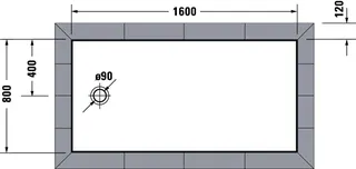 Duravit Tempano Duschwanne 1600x800x50mm Weiß, Antislip – Bild 5