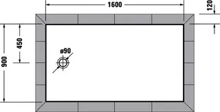 Duravit Tempano Duschwanne 1600x900x50mm Weiß – Bild 3
