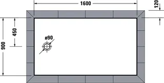 Duravit Tempano Duschwanne 1600x900x50mm Weiß – Bild 5