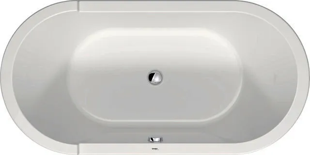 Duravit Starck Badewanne oval 1600x800 Freist Acrylverkl.,Rückenschr.2 L/R, Weiß
