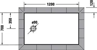 Duravit Tempano Duschwanne 1200x700x45mm Weiß, Antislip – Bild 3