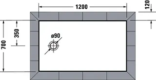 Duravit Tempano Duschwanne 1200x700x45mm Weiß, Antislip – Bild 5