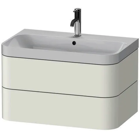 Duravit WTU m. Happy D.2 Plus, 2 SchK., 1 HL, 480x775x490mm, Weiß Seidenmatt