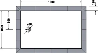 Duravit Tempano Duschwanne 1600x1000x50mm Weiß – Bild 5