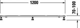 Duravit Fußgestell für Duschwanne Tempano 1200x900mm – Bild 3