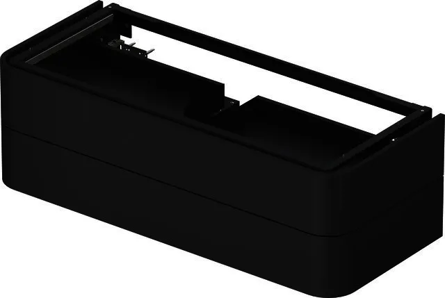 Duravit WTU HappyD2+ wandh.,408x1300x550mm 2Schubkästen, graphit supermatt f.ASB