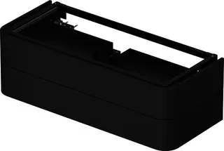 DU WTU HappyD2+ wandh.,408x1300x550mm 2Schubkästen, graphit supermatt f.ASB