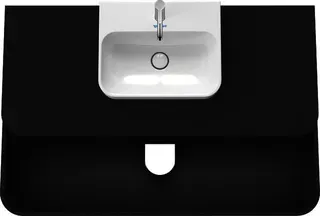 Duravit WTU HappyD2+ wandh.,408x1300x550mm 2Schubkästen, graphit supermatt f.ASB – Bild 2