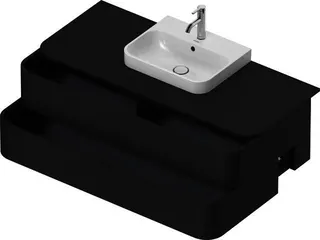 Duravit WTU HappyD2+ wandh.,408x1300x550mm 2Schubkästen, graphit supermatt f.ASB – Bild 5