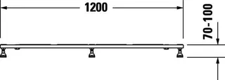 Duravit Fußgestell für Duschwanne Tempano 1200x1000mm – Bild 4