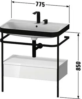 Duravit Metallkons.u.SK.m.Happy D.2 Plus,2 HL 850x775x490mm, bodenst., Medit. Eiche – Bild 3