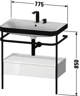 Duravit Metallkons.u.SK.m.Happy D.2 Plus,2 HL 850x775x490mm, bodenst., Medit. Eiche – Bild 4