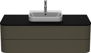 Duravit WTU HappyD2+ wandh.,408x1300x550mm 2Schubkästen, steingrau seidenm.f.ASB – Bild 2