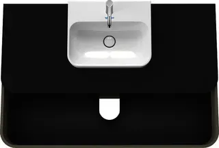 Duravit WTU HappyD2+ wandh.,408x1300x550mm 2Schubkästen, steingrau seidenm.f.ASB – Bild 5