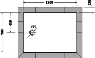 Duravit Tempano Duschwanne 1200x900x45mm Weiß – Bild 3