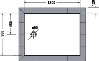 Duravit Tempano Duschwanne 1200x900x45mm Weiß – Bild 5