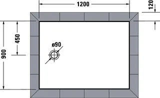 Duravit Tempano Duschwanne 1200x900x45mm Weiß, Antislip – Bild 4