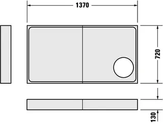Duravit Starck Slimline Duschwanne, Rechteckig, 1400x750x55 mm, Weiß, Sanitä – Bild 3