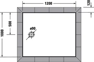 Duravit Tempano Duschwanne 1200x1000x45mm Weiß – Bild 4