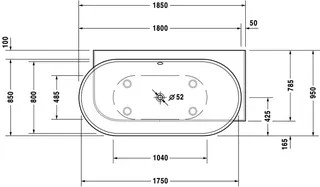 Duravit Luv Whirlw. 1850x950mm, Ecke R Nahtl.VK, Rückenschr.2,Air-Syst.,Weiß M. – Bild 4