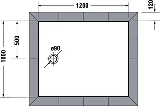 Duravit Tempano Duschwanne 1200x1000x45mm Weiß, Antislip – Bild 5