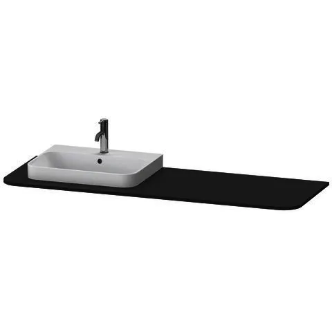 Duravit Happy D.2+ Konsole, mit Ausschnitt, 16x1600x550mm, graphit supermatt