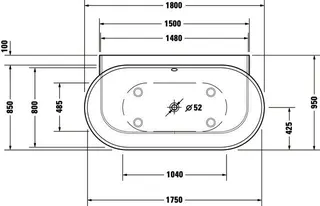 Duravit Luv Whirlw. 1800x950mm, Vorwand Nahtl.VK, Rückenschr.2,Air-Syst.,Weiß M. – Bild 3
