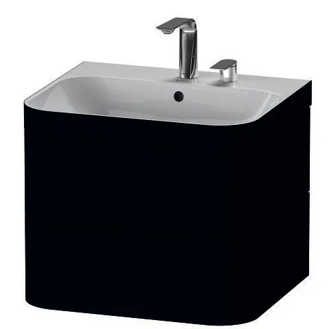 Duravit Waschtischunterbau m. Happy D.2 Plus 2 HL,480x575x490mm,nachtblau seidenmatt
