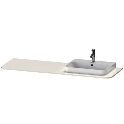Duravit Konsole m.1Aus.HappyD2+,16x1600x550mm Beckenposition r., weiß hochglanz