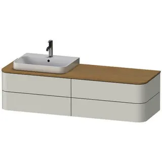 DU WTU HappyD2+ wandh.,408x1600x550mm 4Schubk., BP l., nordic weiß sdm f.ASB