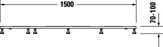 Duravit Fußgestell für Duschwanne Tempano 1500x800mm – Bild 2