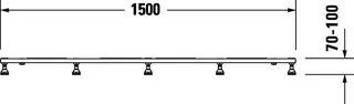 Duravit Fußgestell für Duschwanne Tempano 1500x800mm – Bild 3