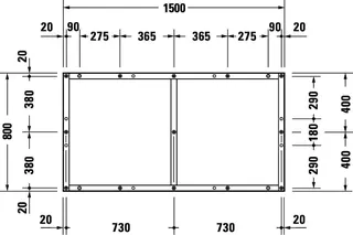 Duravit Fußgestell für Duschwanne Tempano 1500x800mm – Bild 4