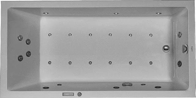 Duravit Starck Whirlw. 1800x900mm, Einbau Acryl, 1RS Variab.,Combi E, Weiß