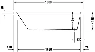 Duravit Starck Whirlw. 1800x900mm, Einbau Acryl, 1RS Variab.,Combi E, Weiß – Bild 2