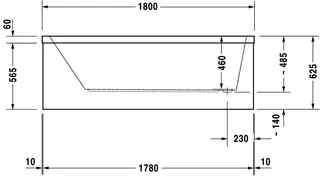 Duravit Starck Whirlw. 1800x900mm, Einbau Acryl, 1RS Variab.,Combi E, Weiß – Bild 4