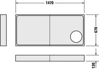 Duravit Starck Slimline Duschwanne, Rechteckig, 1500x700x55 mm, Weiß, Sanitä – Bild 5