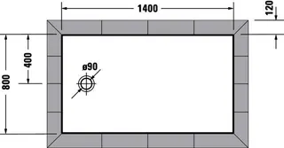 Duravit Tempano Duschwanne 1400x800x45mm Weiß – Bild 3