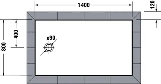 Duravit Tempano Duschwanne 1400x800x45mm Weiß – Bild 5