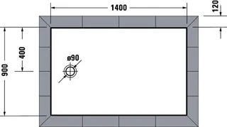 Duravit Tempano Duschwanne 1400x900x45mm Weiß – Bild 5