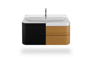 DU Waschtischunterbau m. Happy D.2 Plus 1 HL, 480x975x490mm, graphit supermatt