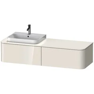 DU WTU HappyD2+ wandh.,354x1600x550mm 2Auszüge, BP l., weiß hochglanz f.ASB