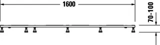 Duravit Fußgestell für Duschwanne Tempano 1600x1000mm – Bild 4