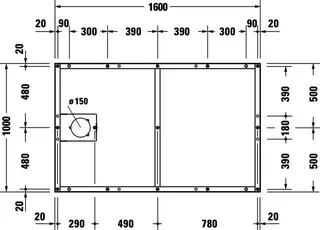 Duravit Fußgestell für Duschwanne Tempano 1600x1000mm – Bild 5