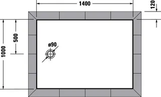 Duravit Tempano Duschwanne 1400x1000x45mm Weiß – Bild 3