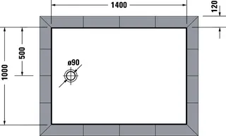 Duravit Tempano Duschwanne 1400x1000x45mm Weiß – Bild 5