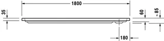 Duravit D-Code Duschwanne, Rechteckig, 1800x900x85 mm, Weiß, Sanitäracryl – Bild 5
