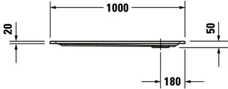 Duravit Starck Slimline Duschwanne, Rechteckig, 1000x800x50 mm, Weiß, Sanitä – Bild 2