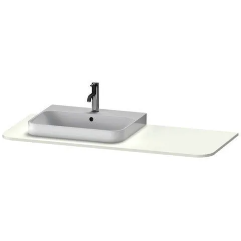 Duravit Konsole m.1Aus.HappyD2+,16x1300x550mm Beckenposition l., weiß seidenmatt