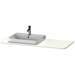 DU Konsole m.1Aus.HappyD2+,16x1300x550mm Beckenposition l., weiß seidenmatt